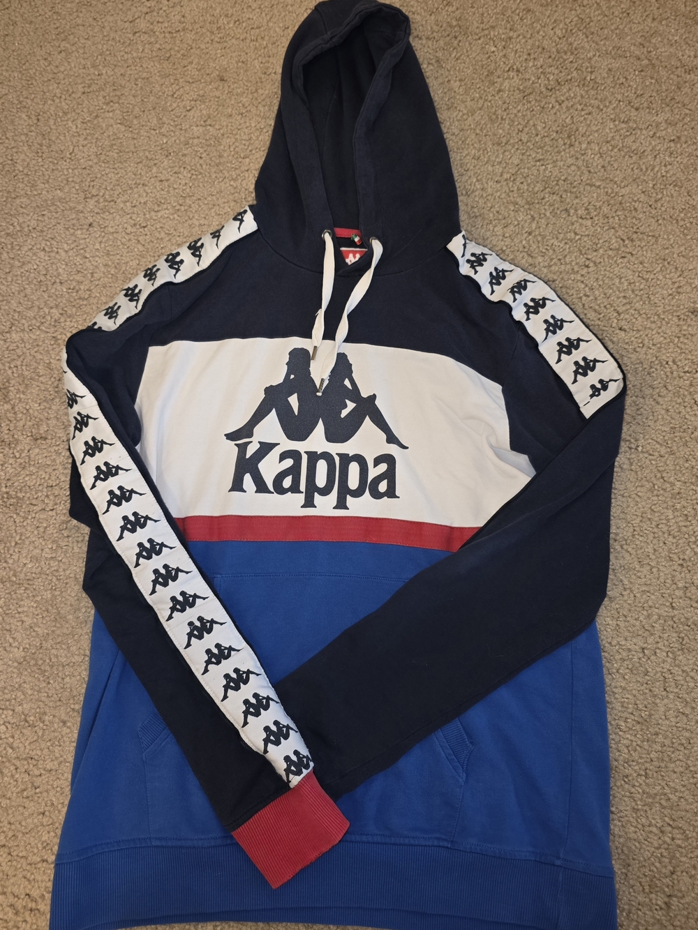 Kappa Men’s Navy/White/Blue Logo Hoodie